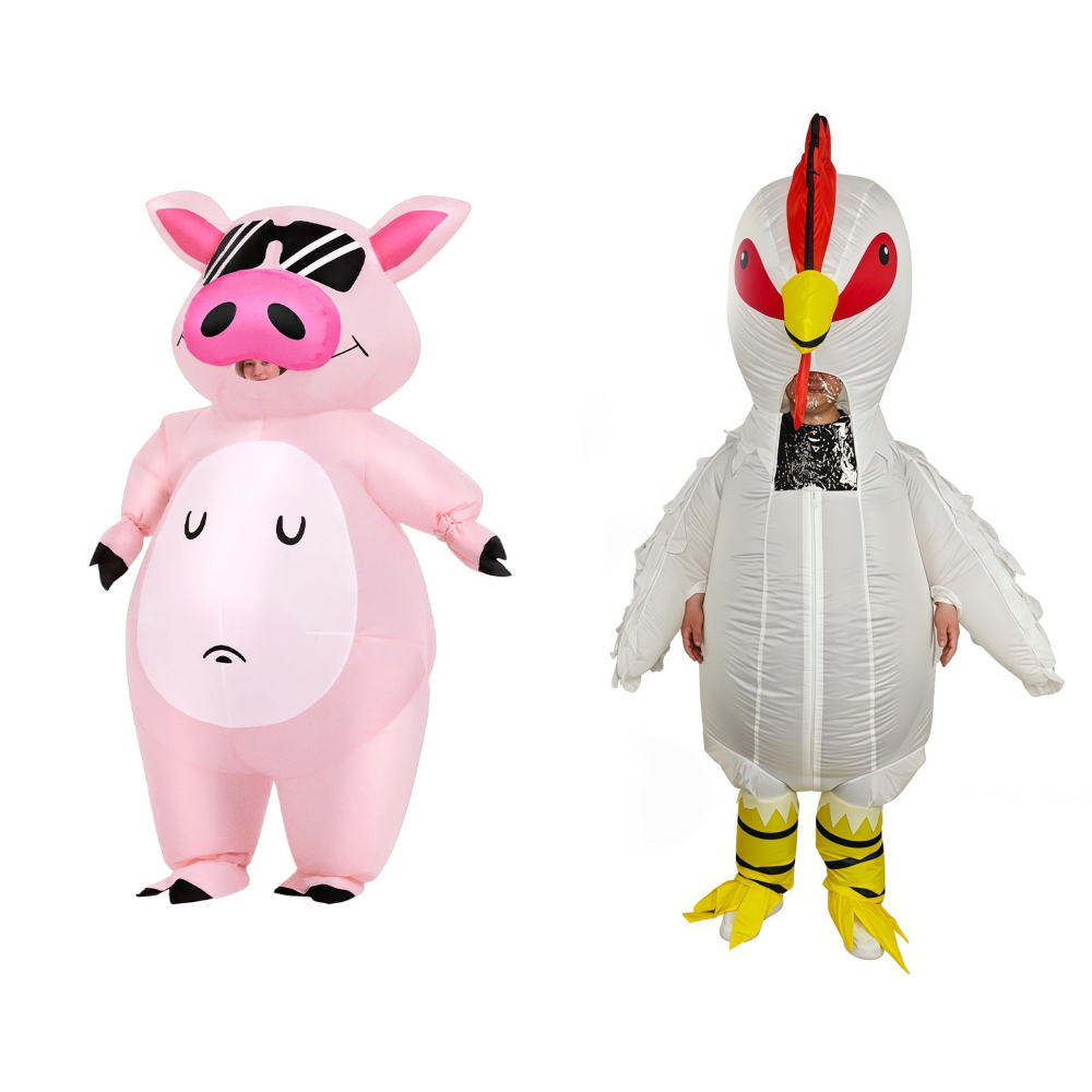 Halloween Costume Adult - 만화 동물 아기돼지 인플레터블 코스튬 애니메이션