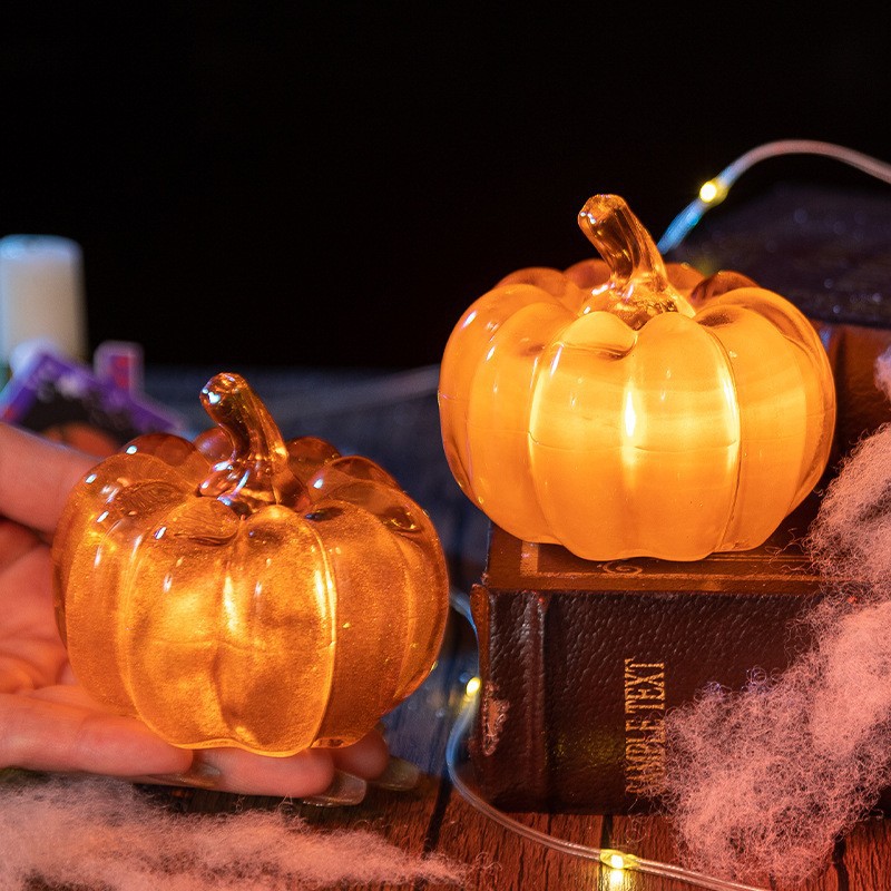 Halloween Pumpkin Decor Led - 할로윈 LED 발광 호박 랜턴 탁상