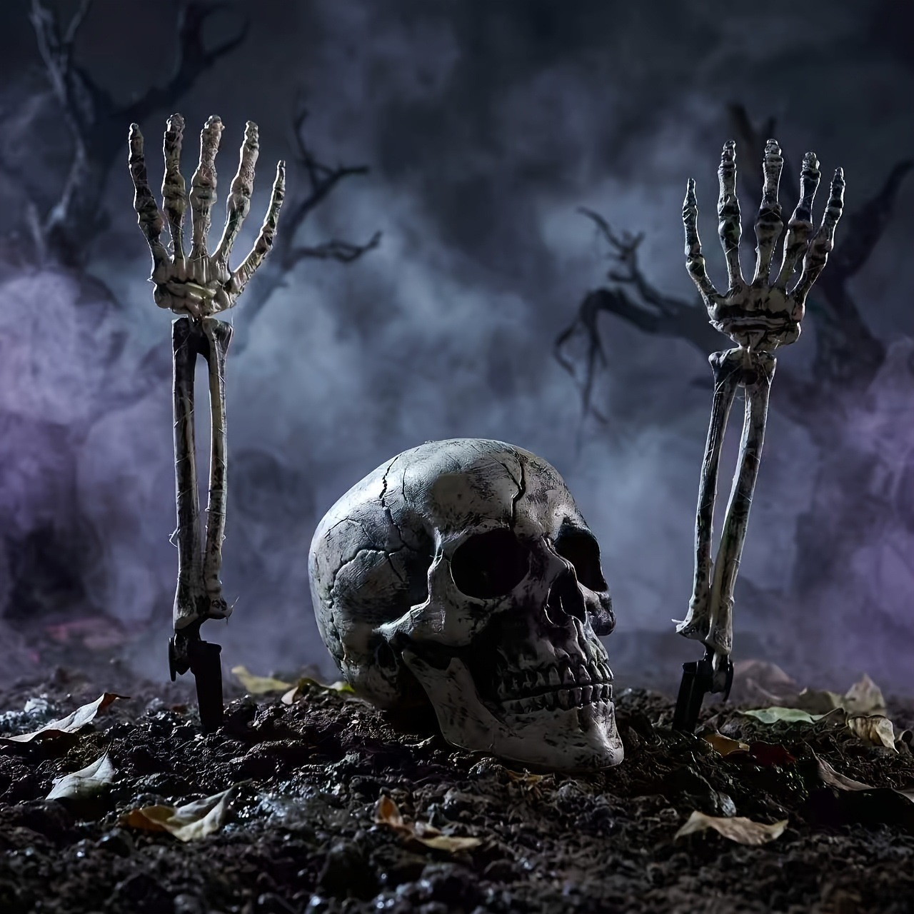 Halloween Skeleton Decoration - 할로윈 정원 장식 세트 3개: 해골