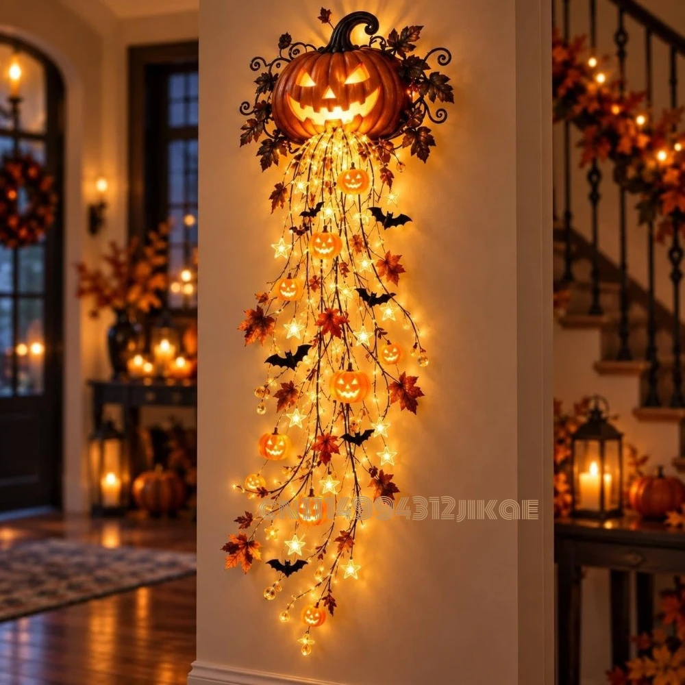 Halloween Led String Lights Orange - 세련된 할로윈 월 램프 컬렉션, 오렌지색