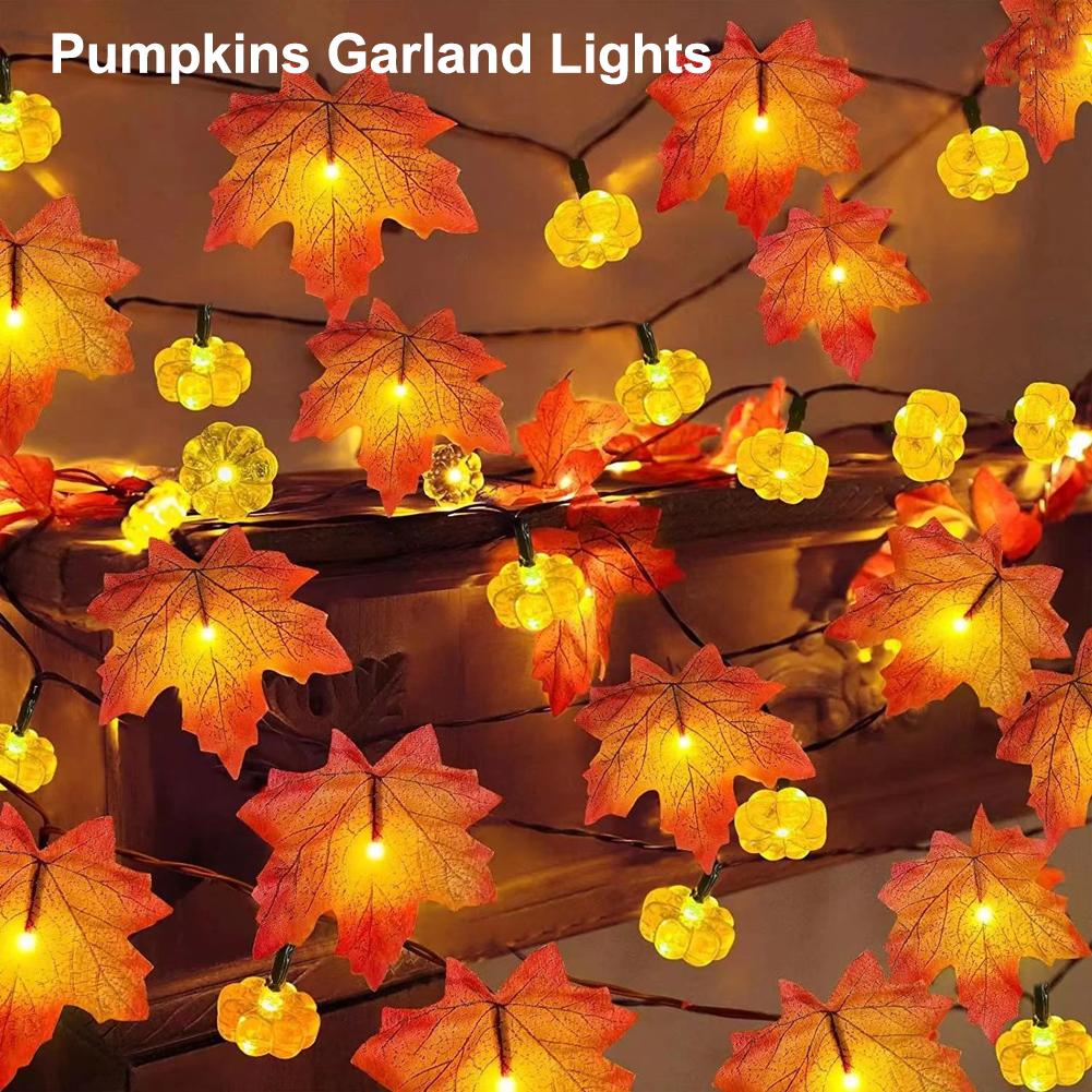 Halloween Pumpkin Decor Led - 10개의 LED 할로윈 호박 스트링 라이트