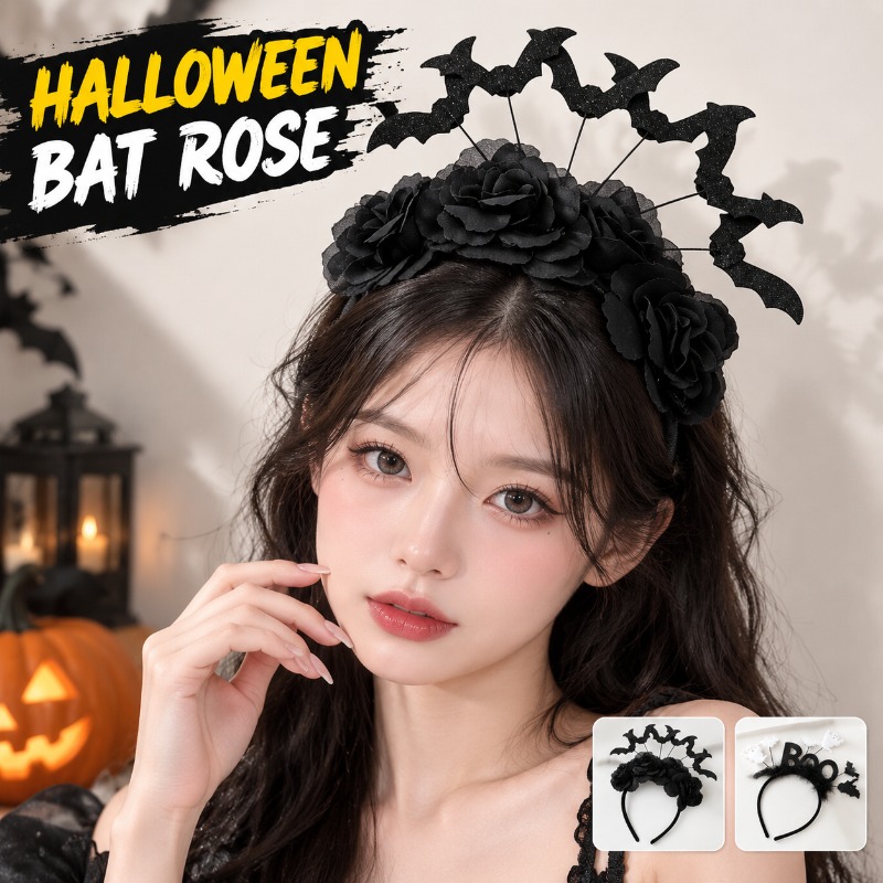 할로윈 박쥐 장미 헤어 밴드, 유령 축제 파티 무대 장 - Spider Web Halloween Decoration 리뷰 및 가격