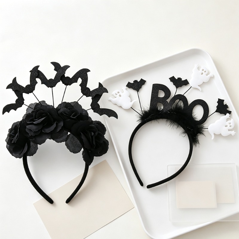 할로윈 박쥐 장미 헤어 밴드, 유령 축제 파티 무대 장 - Spider Web Halloween Decoration 리뷰 및 가격