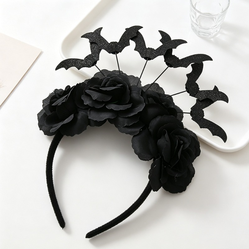 할로윈 박쥐 장미 헤어 밴드, 유령 축제 파티 무대 장 - Spider Web Halloween Decoration 리뷰 및 가격
