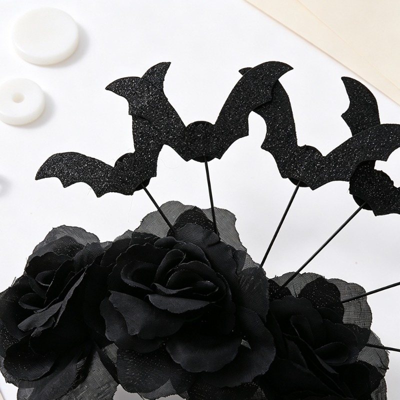 할로윈 박쥐 장미 헤어 밴드, 유령 축제 파티 무대 장 - Spider Web Halloween Decoration 리뷰 및 가격