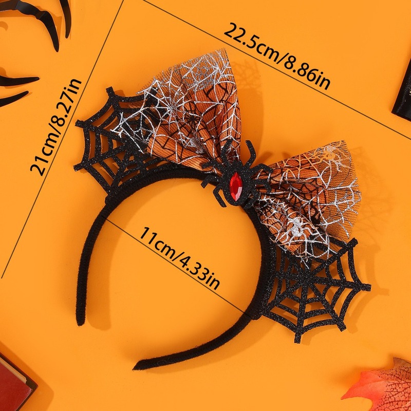 할로윈 스파이더 웹 보우 헤어밴드 튤 블랙 여성용 파티 - Spider Web Halloween Decoration 리뷰 및 가격