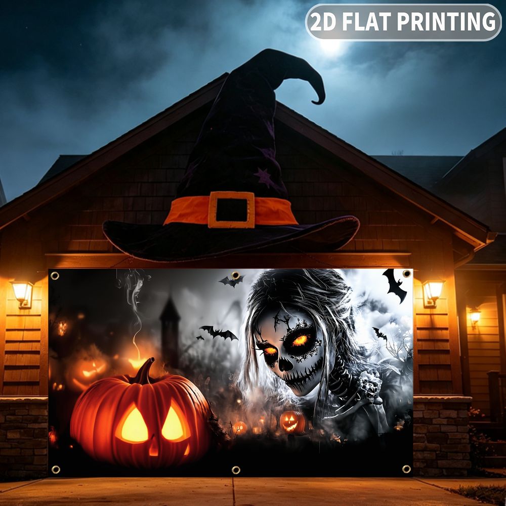 할로윈 파티용 2D 평면 배너 1개, 할로윈 해골, 호 - Halloween Skeleton Decoration 리뷰 및 가격
