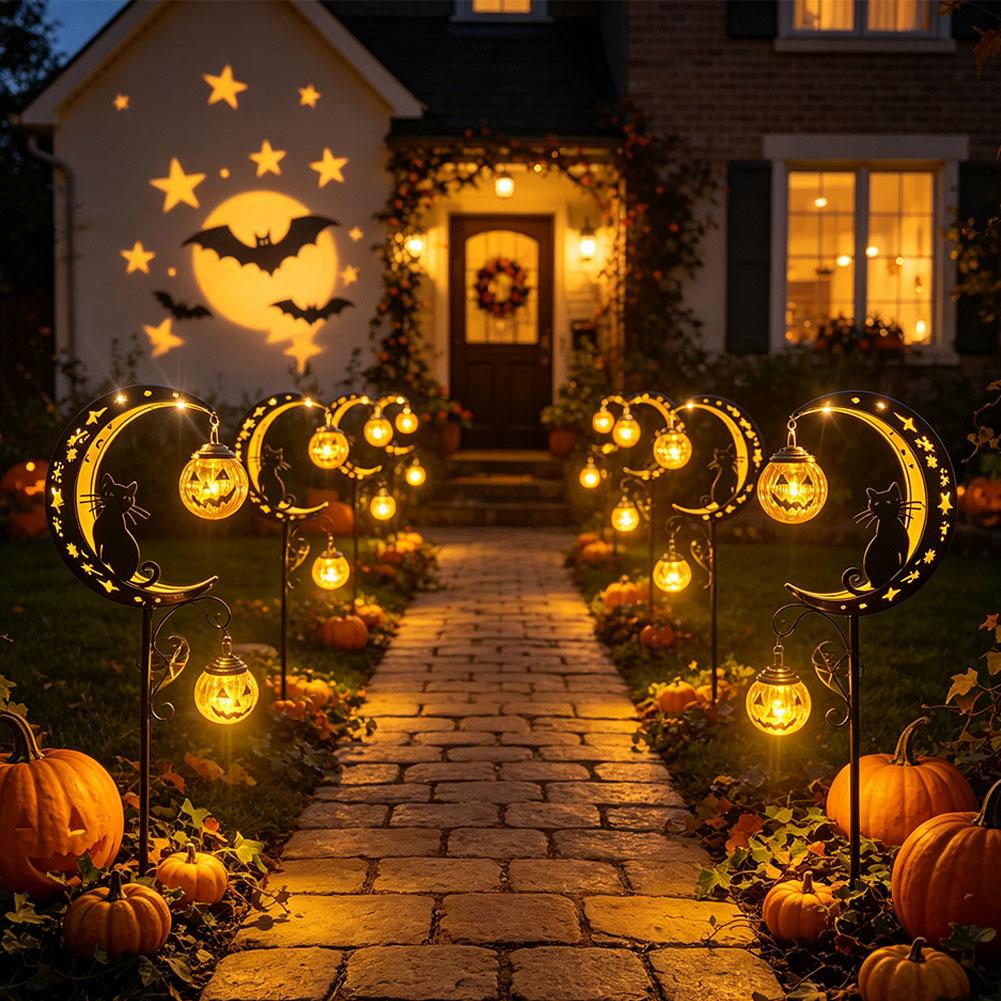 할로윈 야외 정원 장식용 스탠드 조명, 녹 방지 금속  - Pumpkin Lantern Halloween 리뷰 및 가격