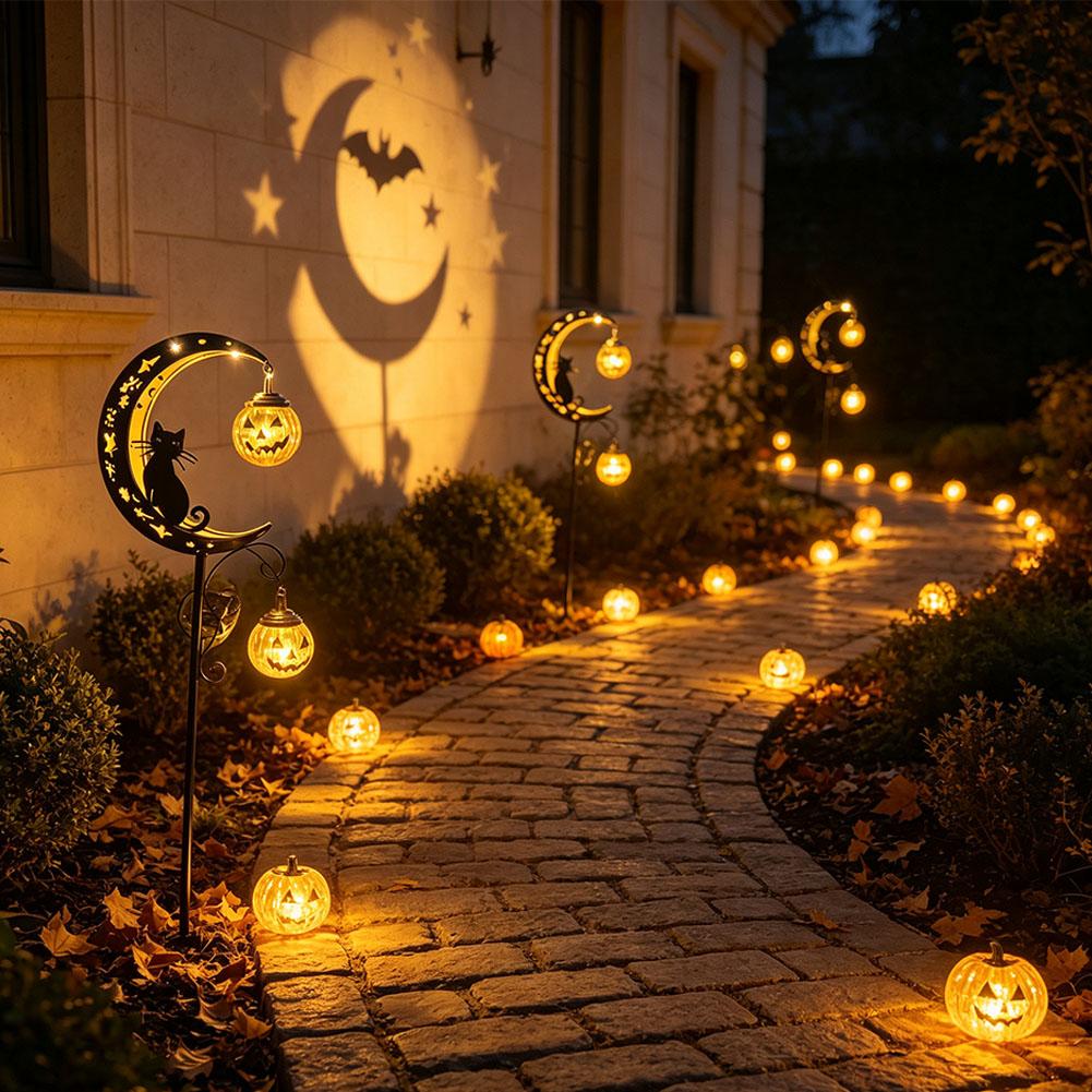 할로윈 야외 정원 장식용 스탠드 조명, 녹 방지 금속  - Pumpkin Lantern Halloween 리뷰 및 가격