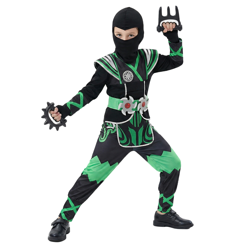 어린이를위한 녹색 닌자 의상 9PC 장난감 세트 할로윈 - Halloween Costume Kids 리뷰 및 가격