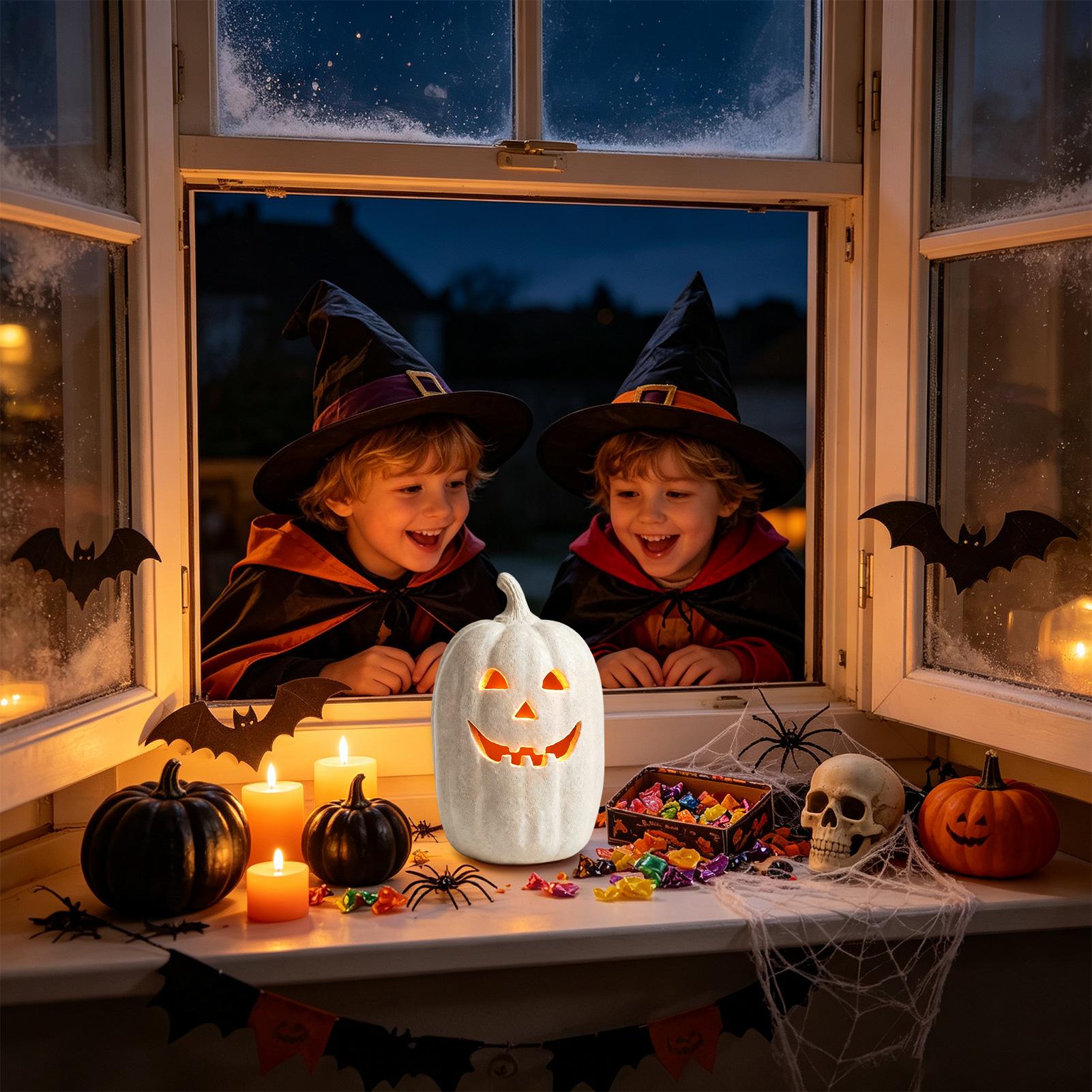 수제 레진 장식 호박 랜턴, 실내 테이블 센터피스용 야 - Pumpkin Lantern Halloween 리뷰 및 가격