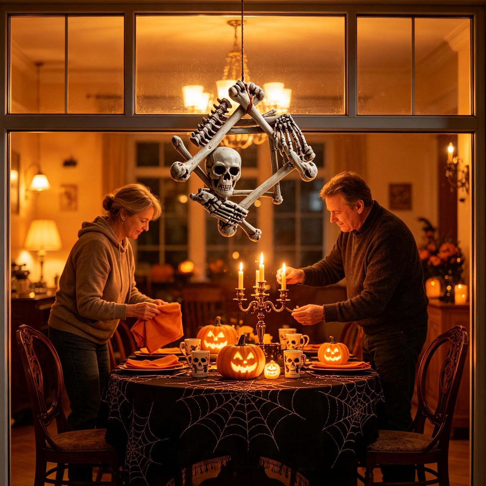 할로윈 해골 화환 고딕 할로윈 해골 현관 장식 고딕 해 - Halloween Skeleton Decoration 리뷰 및 가격